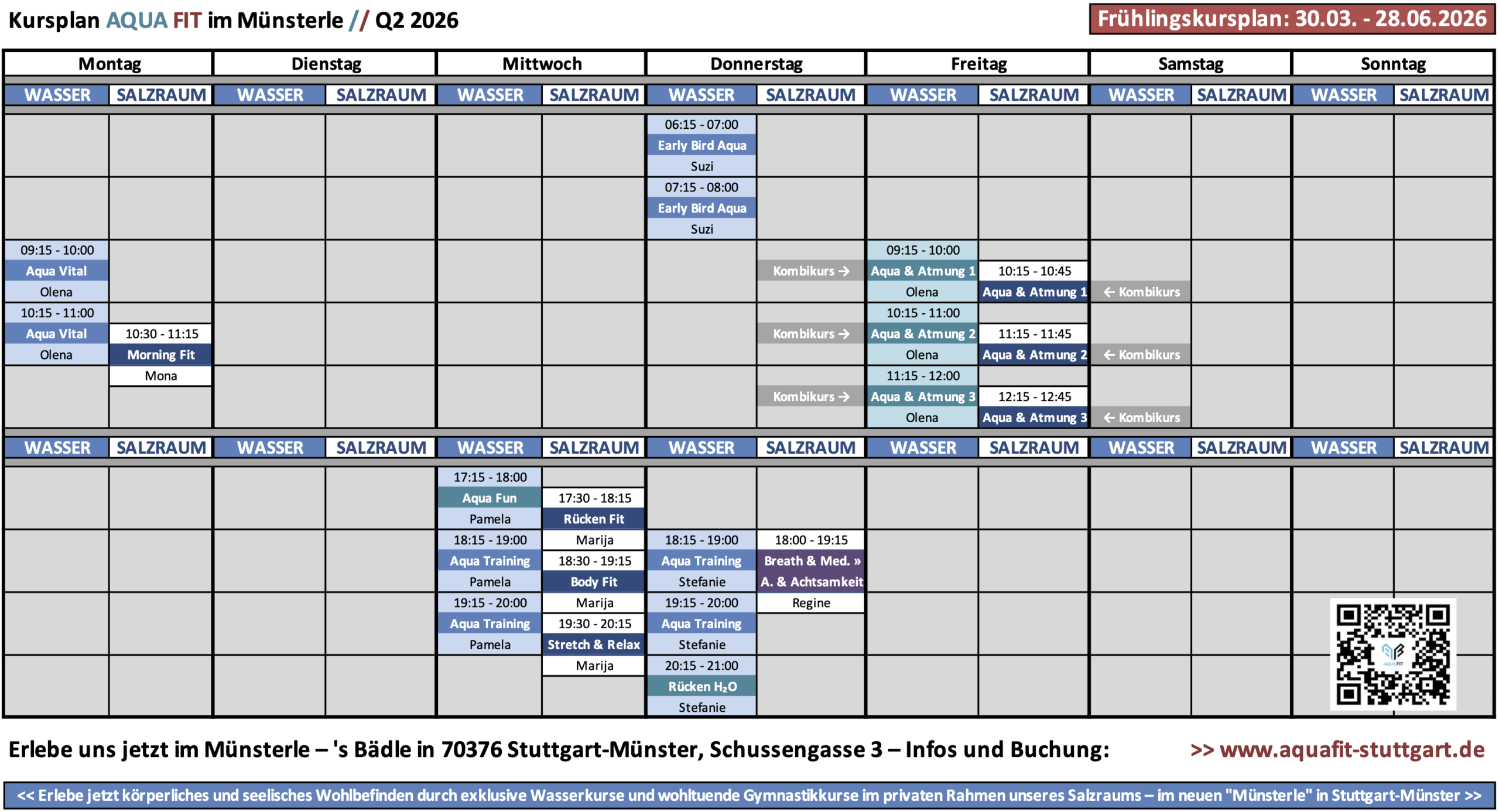 Kurse Frühling 2026 – Münsterle – IM WASSER und IM SALZRAUM