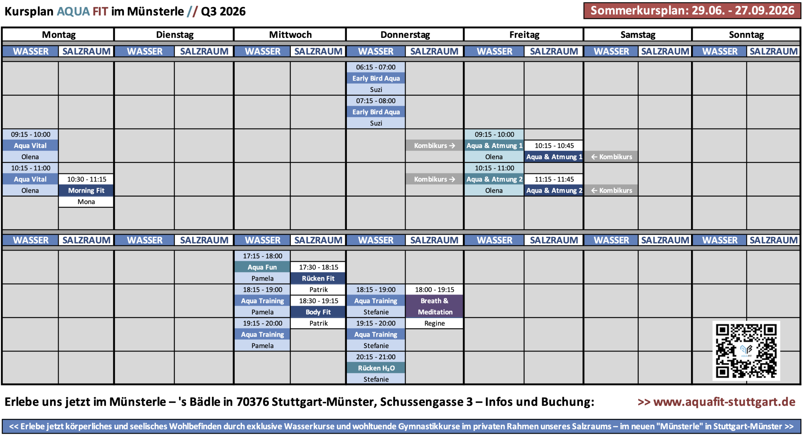 Kurse Sommer 2026 – Münsterle – IM WASSER und IM SALZRAUM